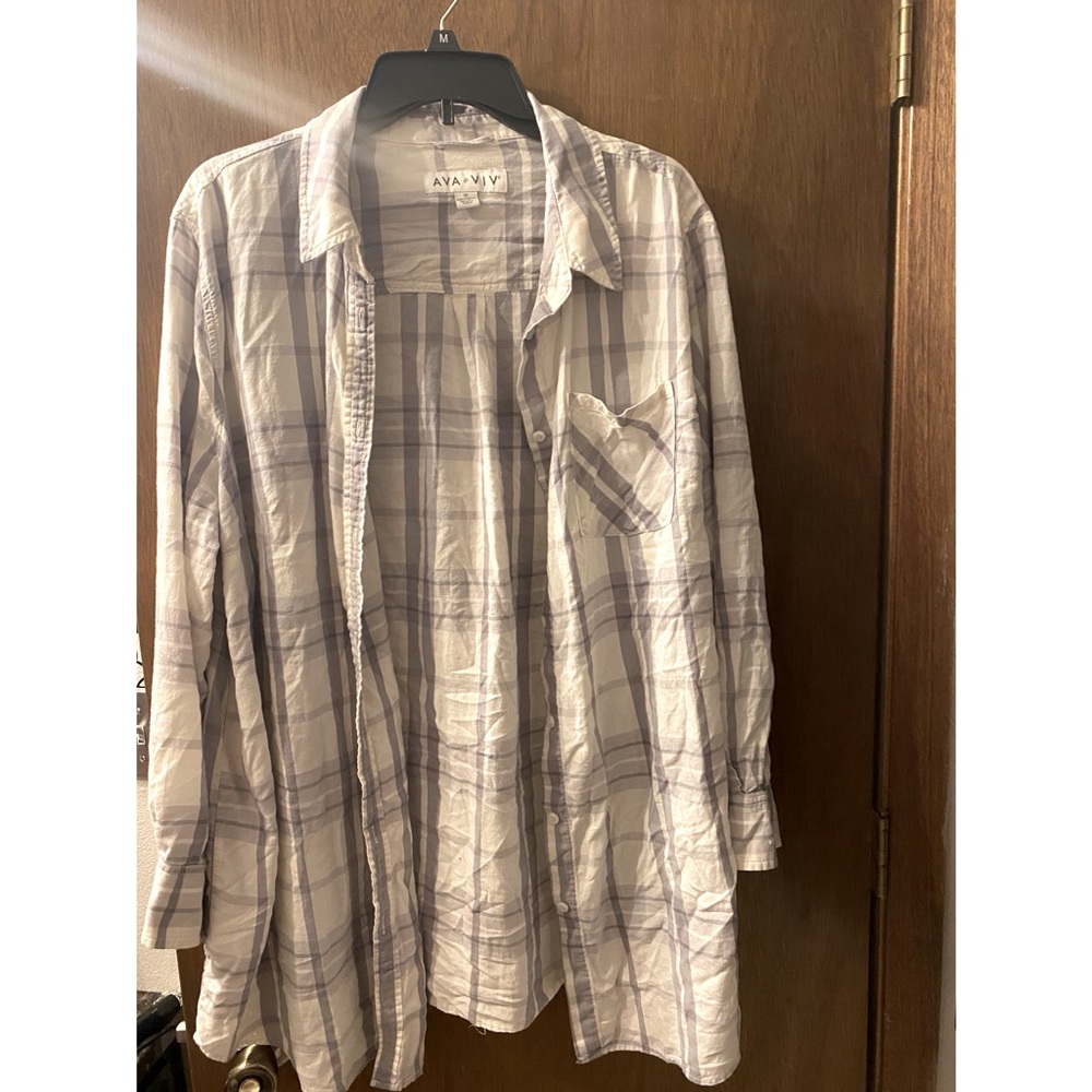 AVA & VIV 3X flannel shirt